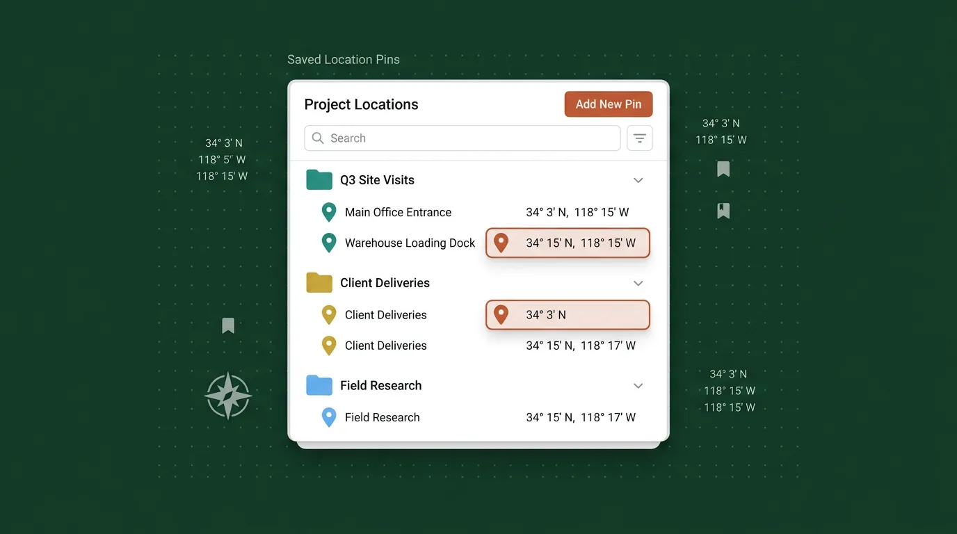 Organize Your Locations with Projects and Saved Places