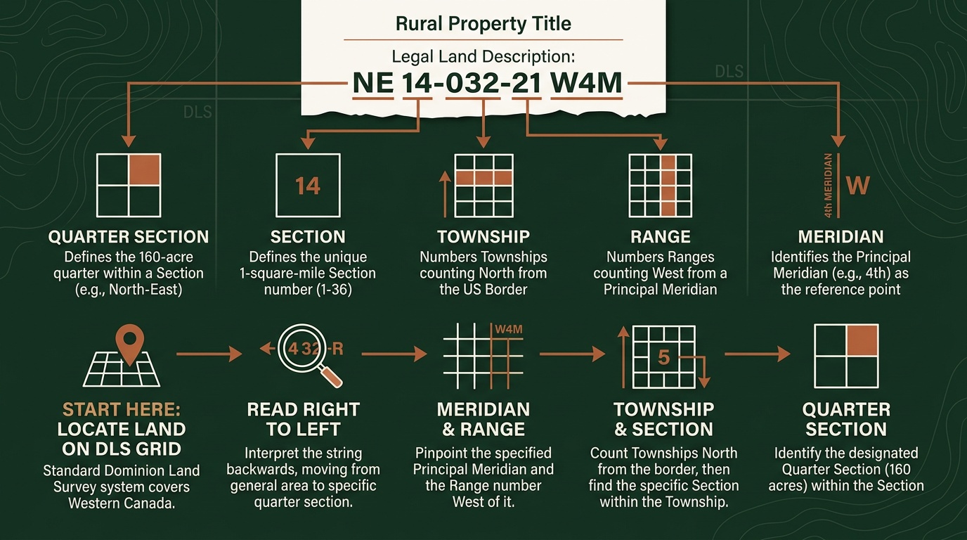 How to Read a Legal Land Description on a Rural Real Estate Title
