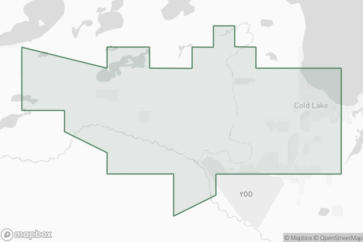 Map of Cold Lake Field