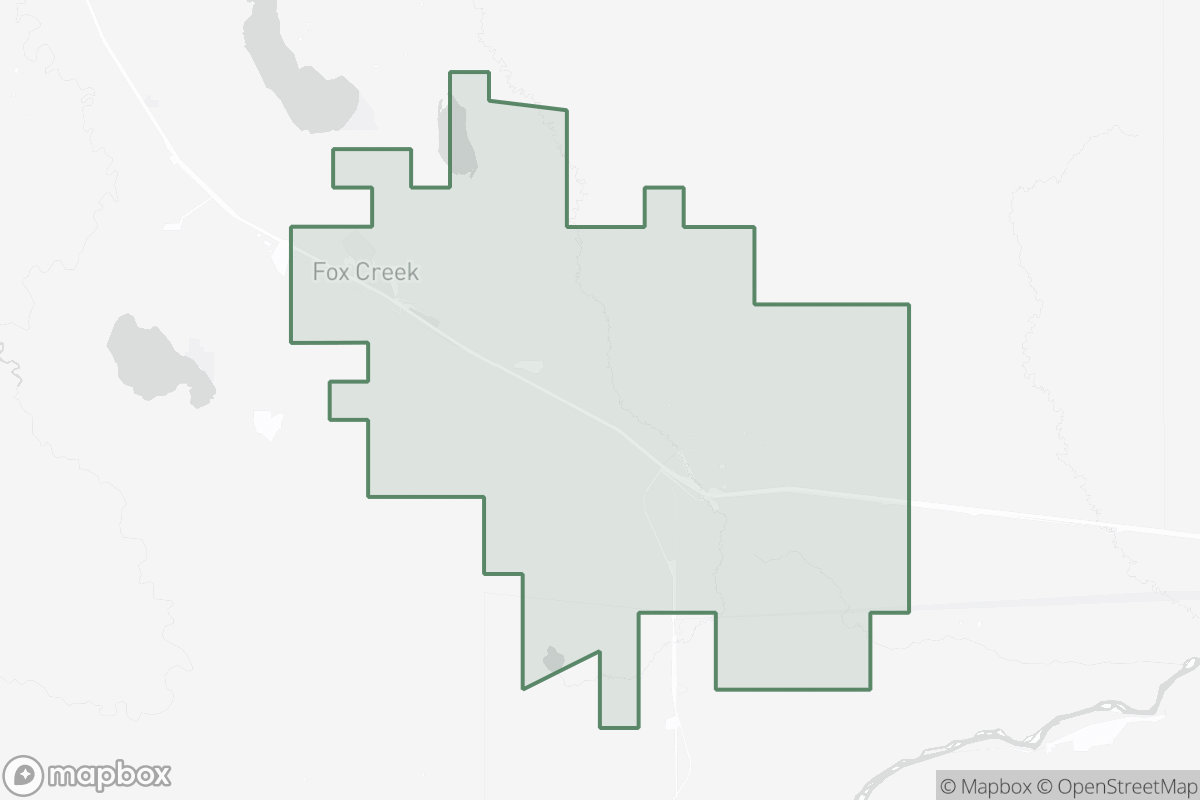 Map of Fox Creek Field