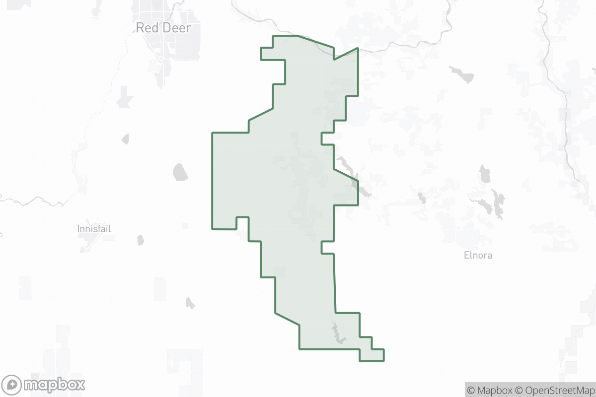 Map of Three Hills Creek Field