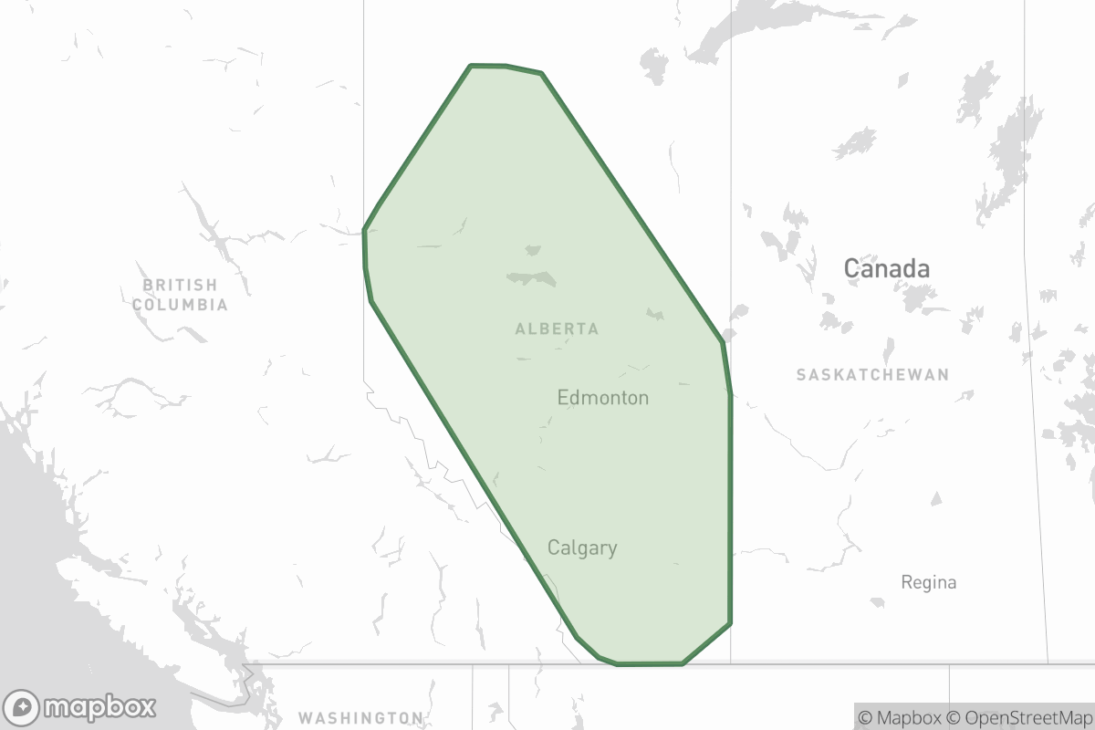Map of Barley in Alberta