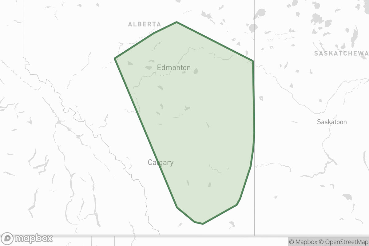 Map of Corn for grain in Alberta