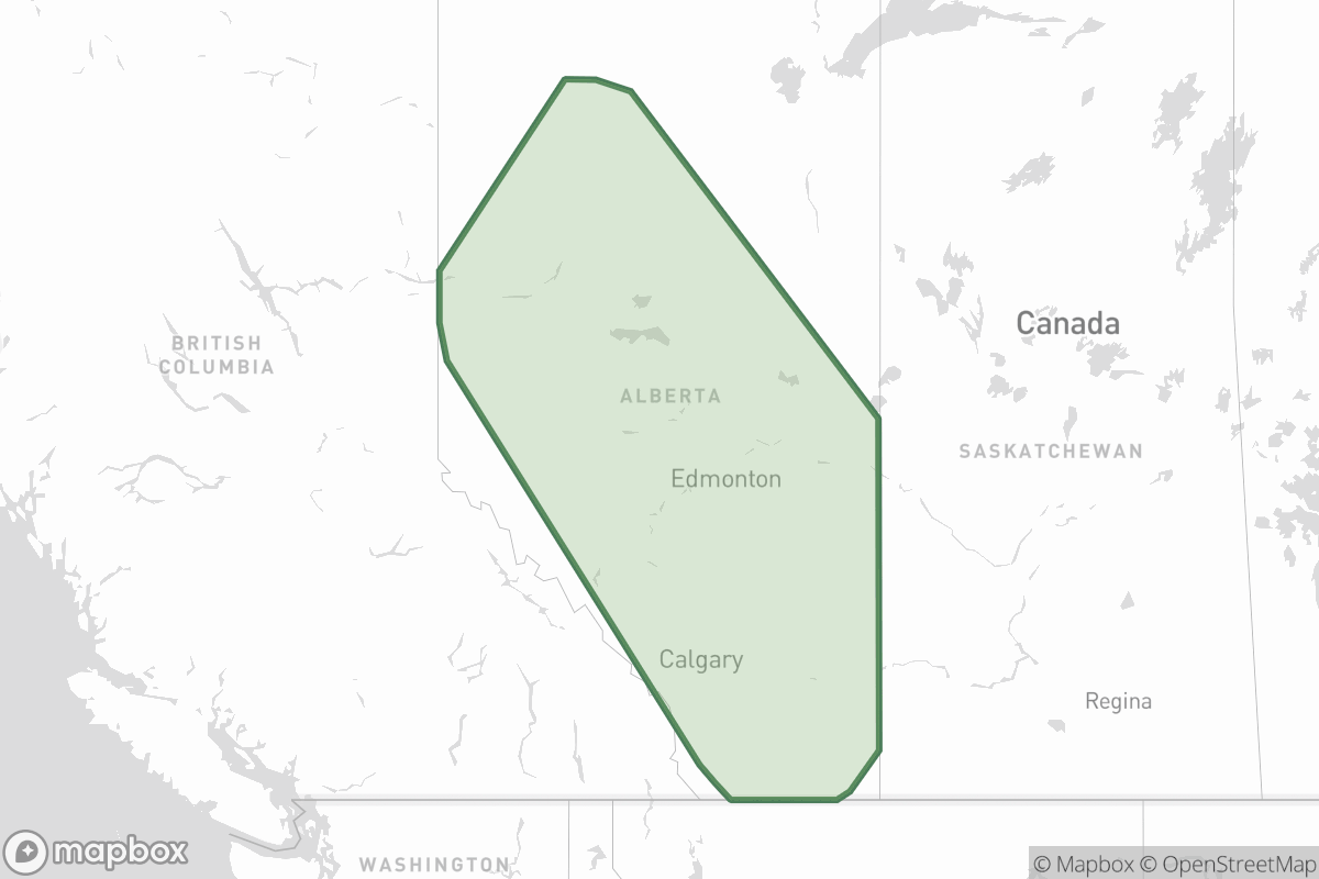 Map of Spring wheat in Alberta