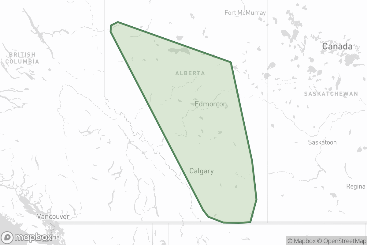 Map of Winter wheat in Alberta