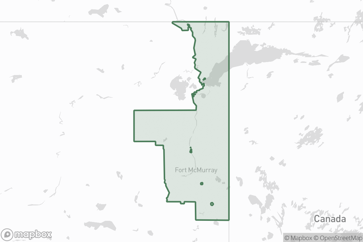 Map of Wood Buffalo