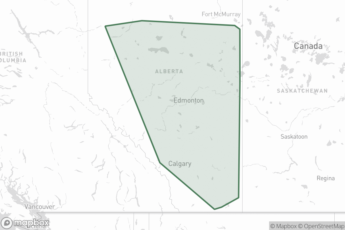 Map of Alberta Environment-Water Management