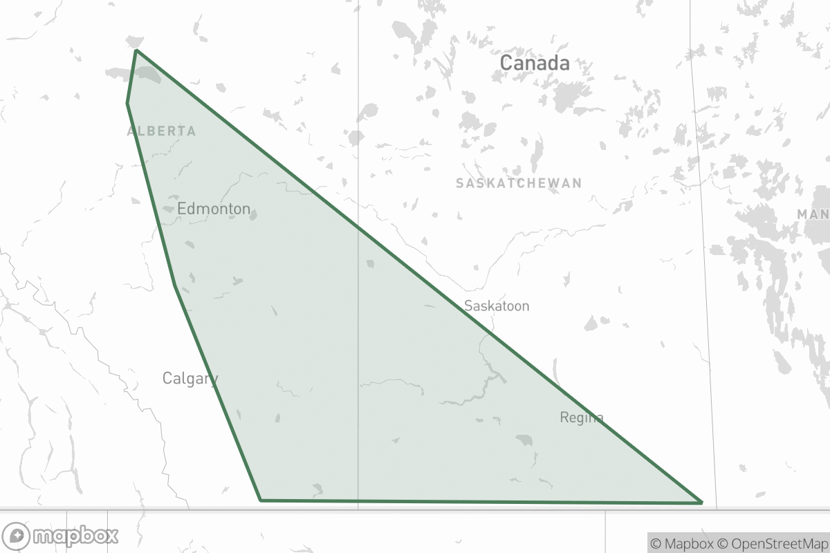 Map of Calgary Crude Oil Limited