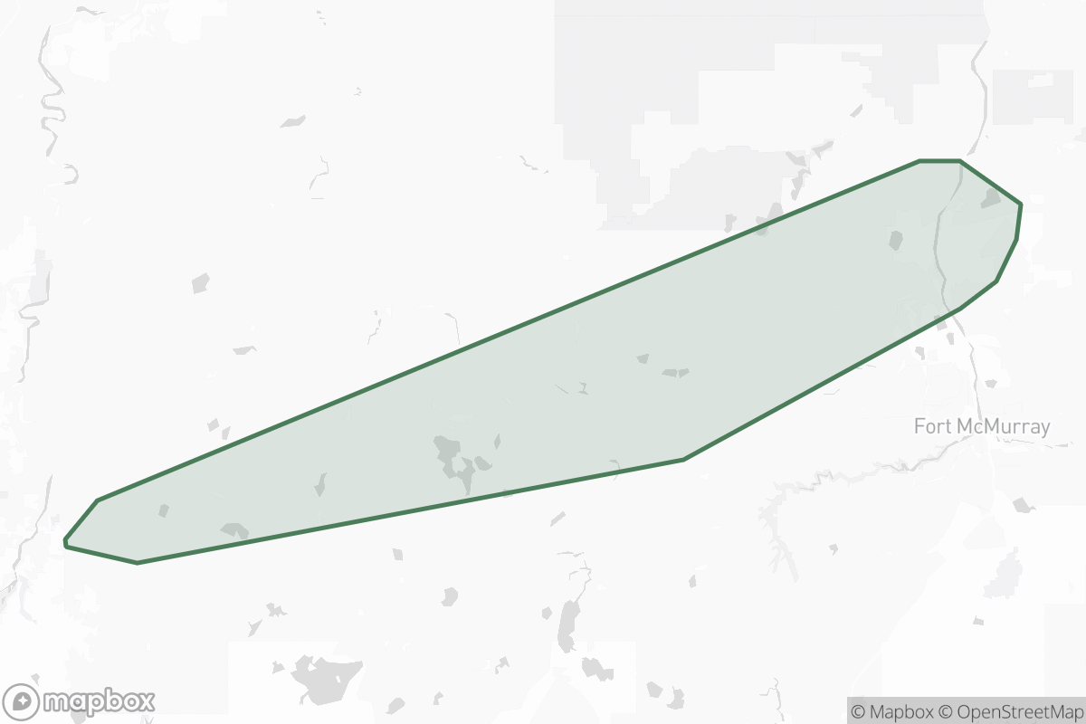 Map of Canadian Natural Upgrading Limited