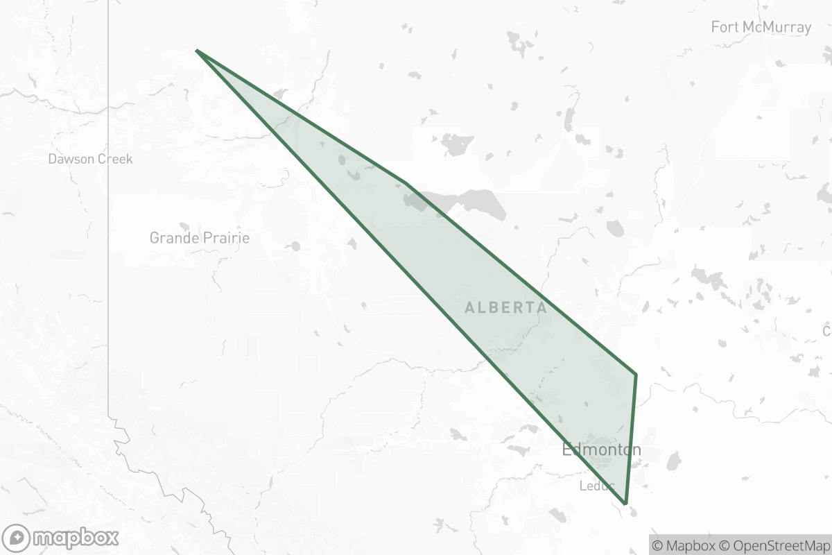 Map of Canadian Rockies Petroleum Corp.