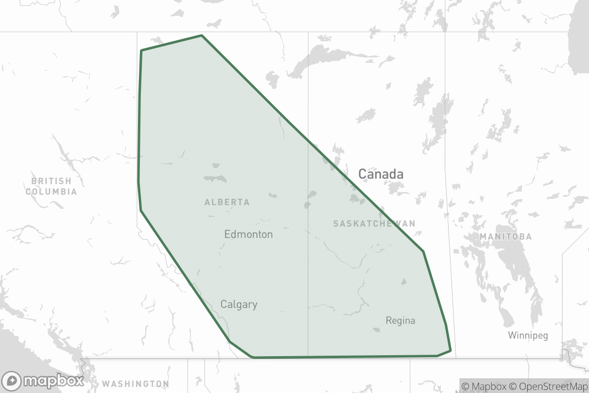 Boundary map of Chevron Canada Limited
