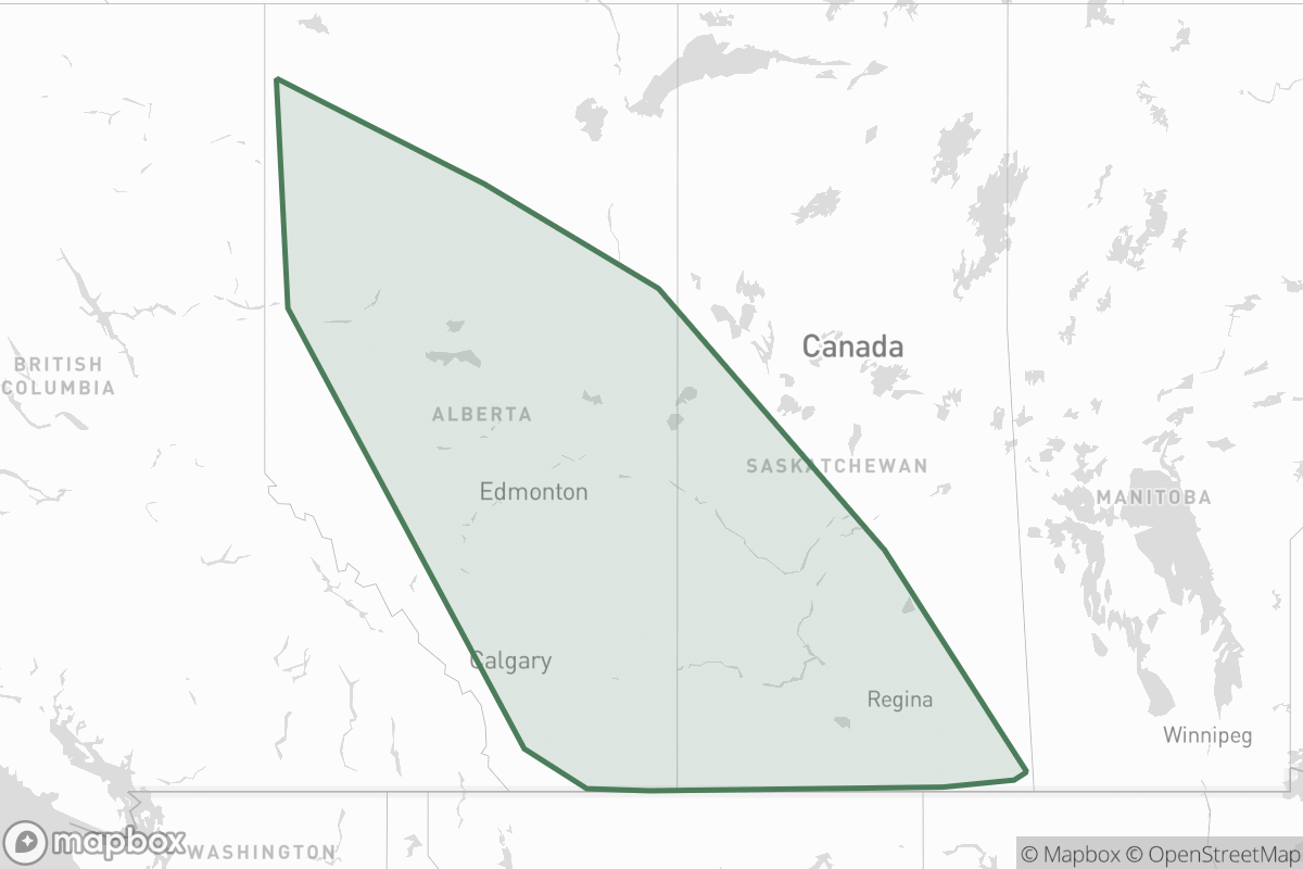 Map of Inter-City Gas Corporation