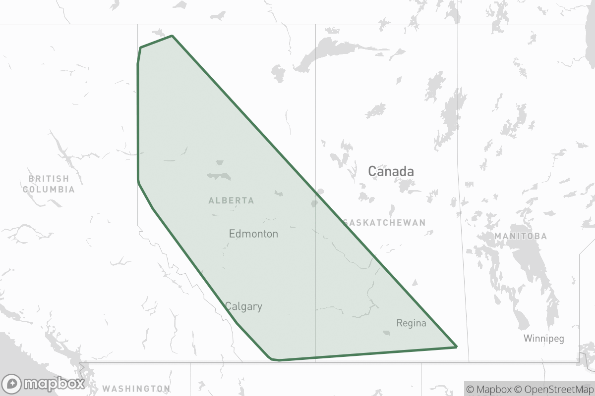 Boundary map of Ovintiv Canada ULC