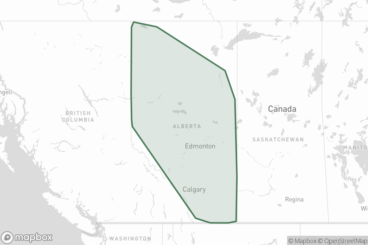 Boundary map of Peyto Exploration & Development Corp.