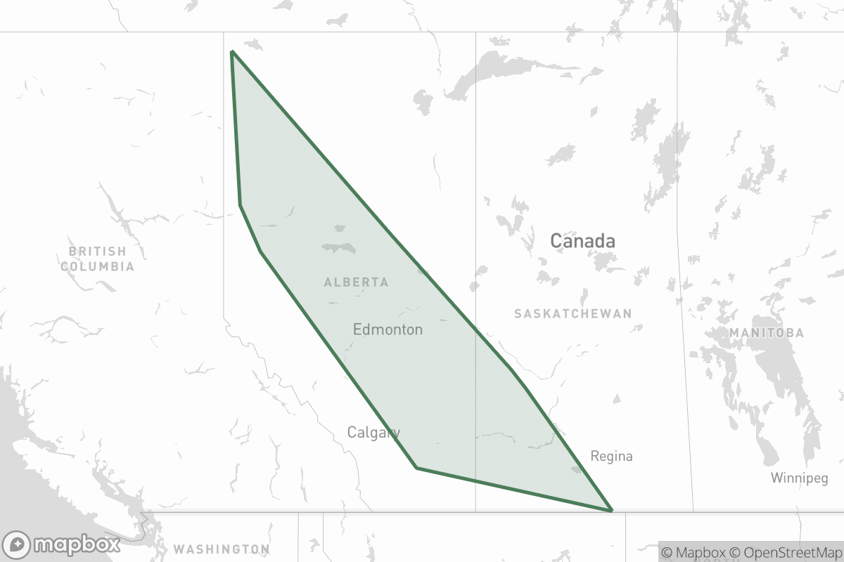 Boundary map of Prairie Thunder Resources Ltd.