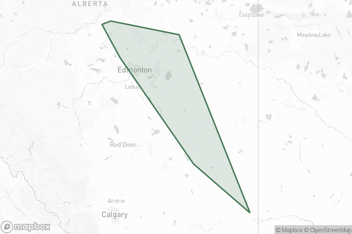 Map of Redwater Energy Corp.