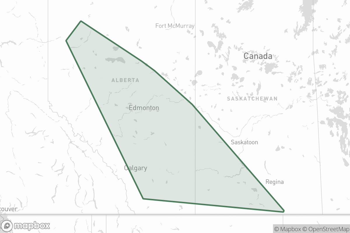 Map of Sundance Oil Canada Ltd