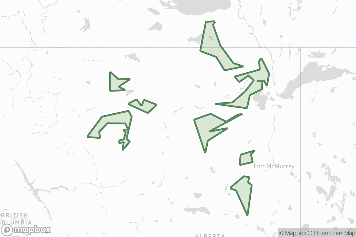 Map of Organic soils in Alberta