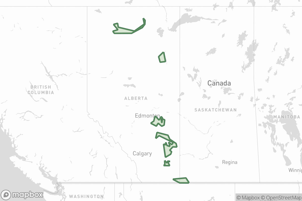 Map of Solonetzic soils in Alberta