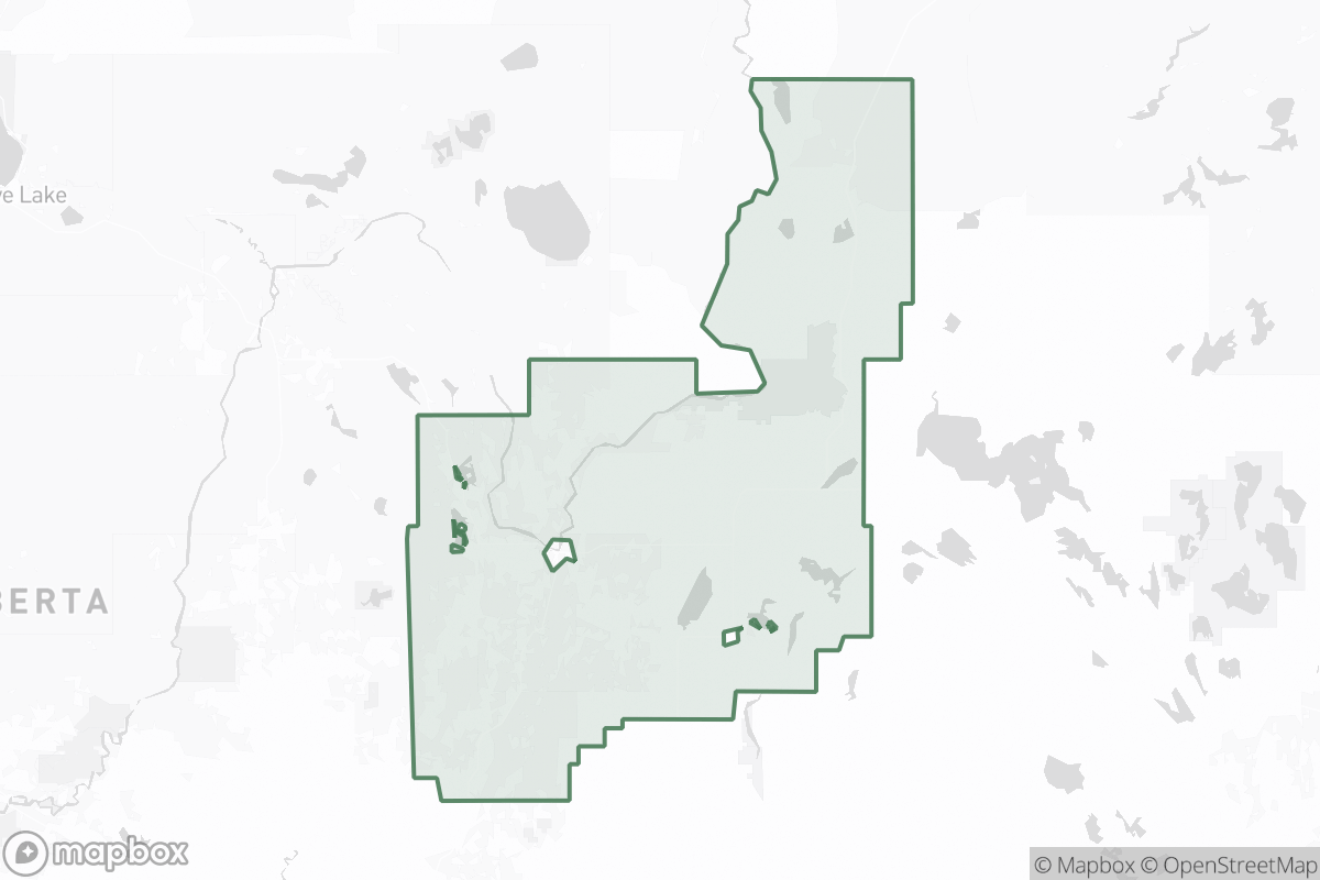 Map of Athabasca County