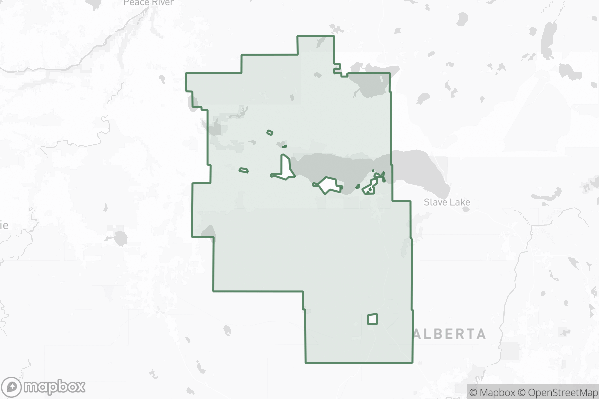 Map of Big Lakes County