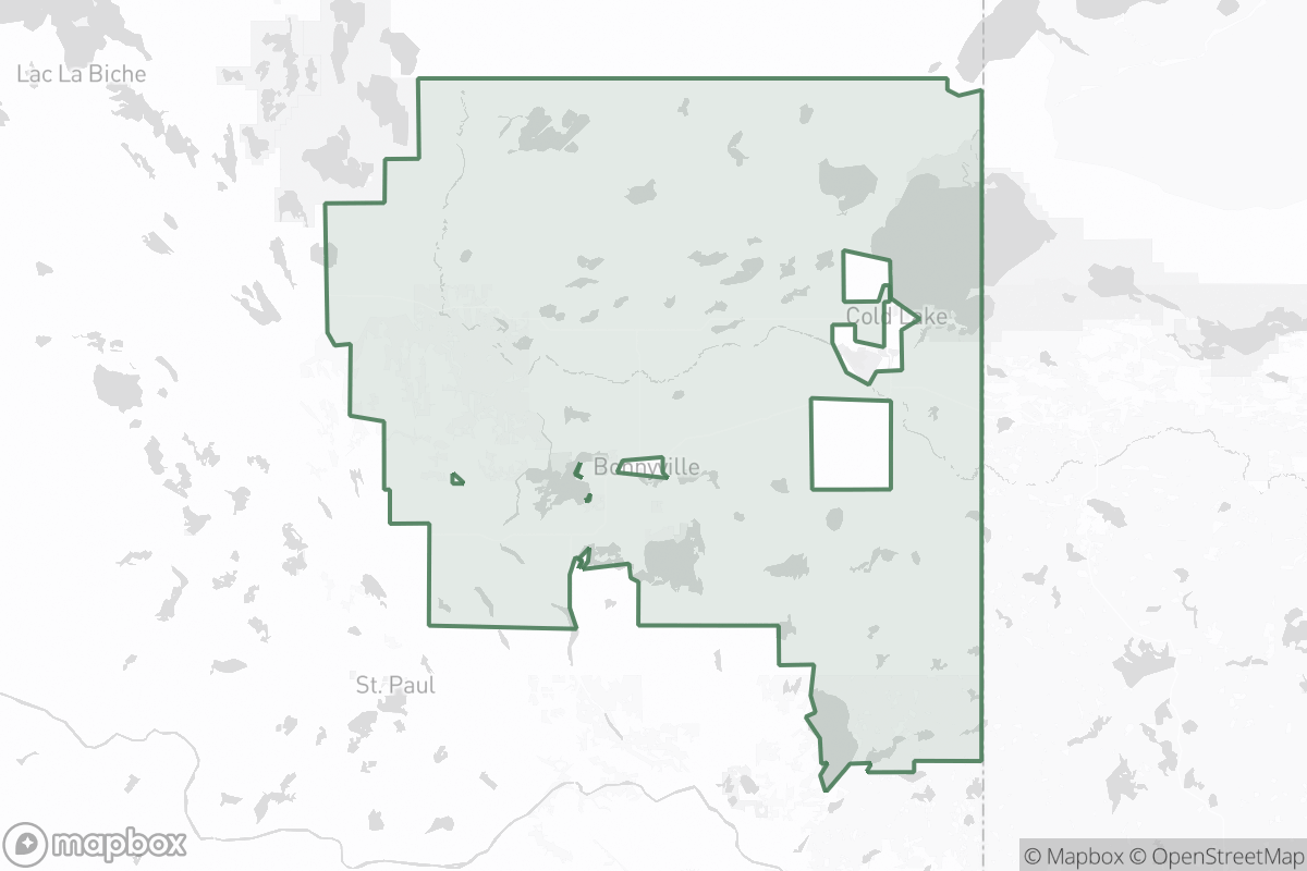 Map of Bonnyville No. 87