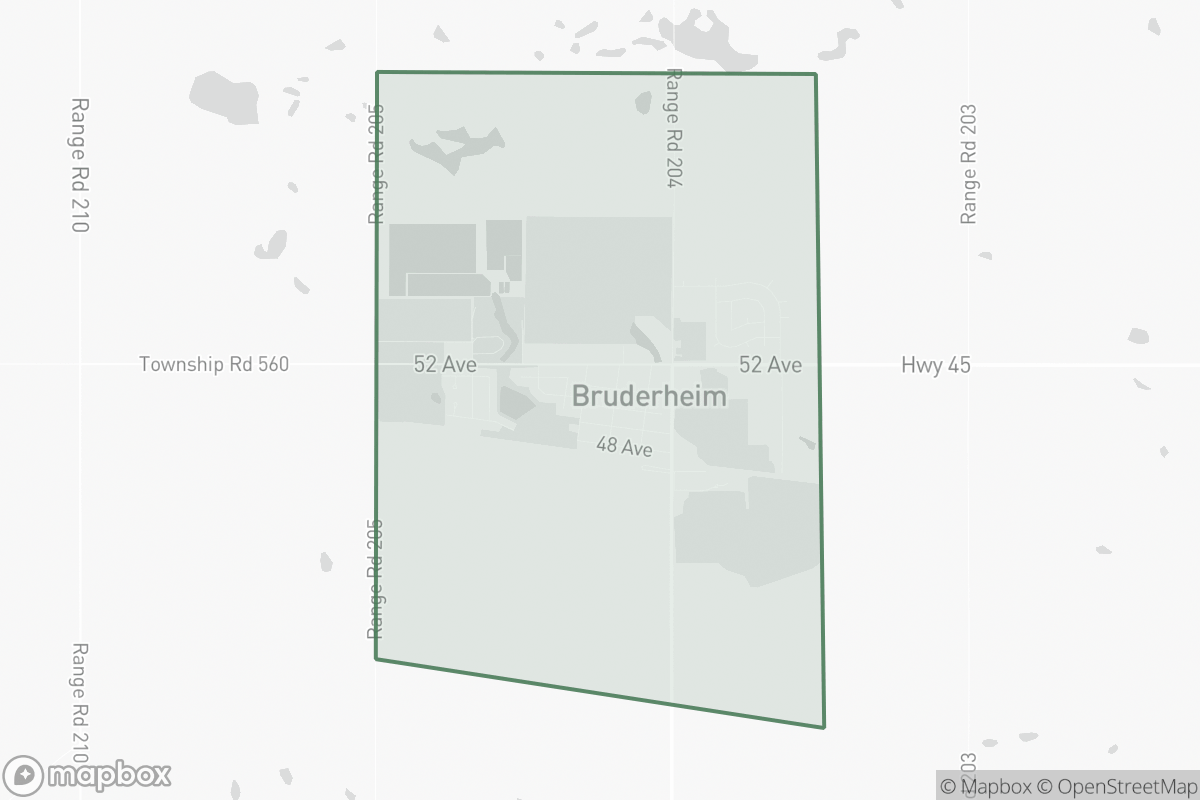 Map of Bruderheim