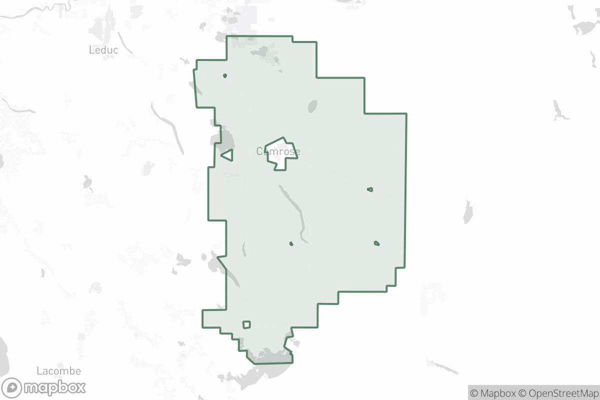 Map of Camrose County