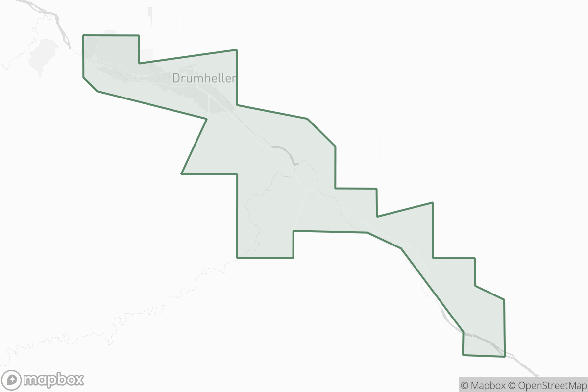 Map of Drumheller