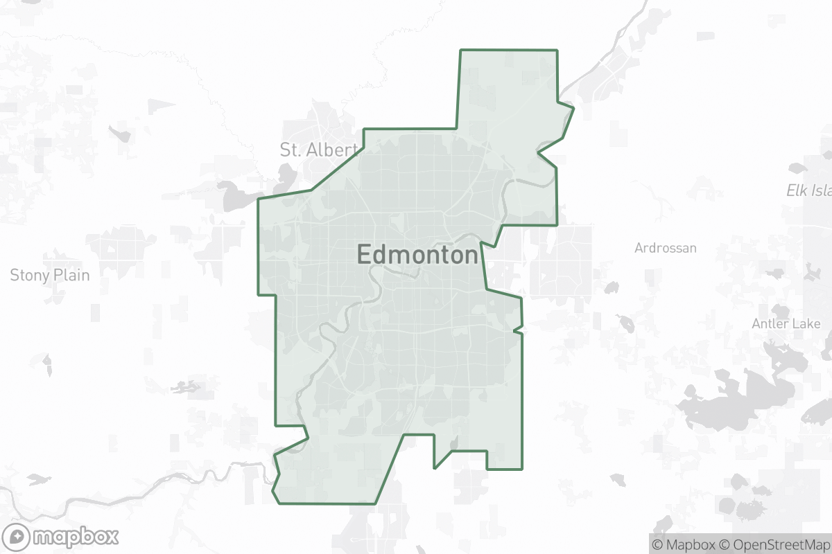 Map of Edmonton