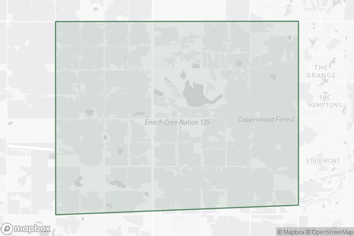 Map of Enoch Cree Nation