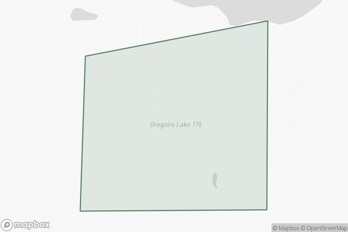 Map of Gregoire Lake 176