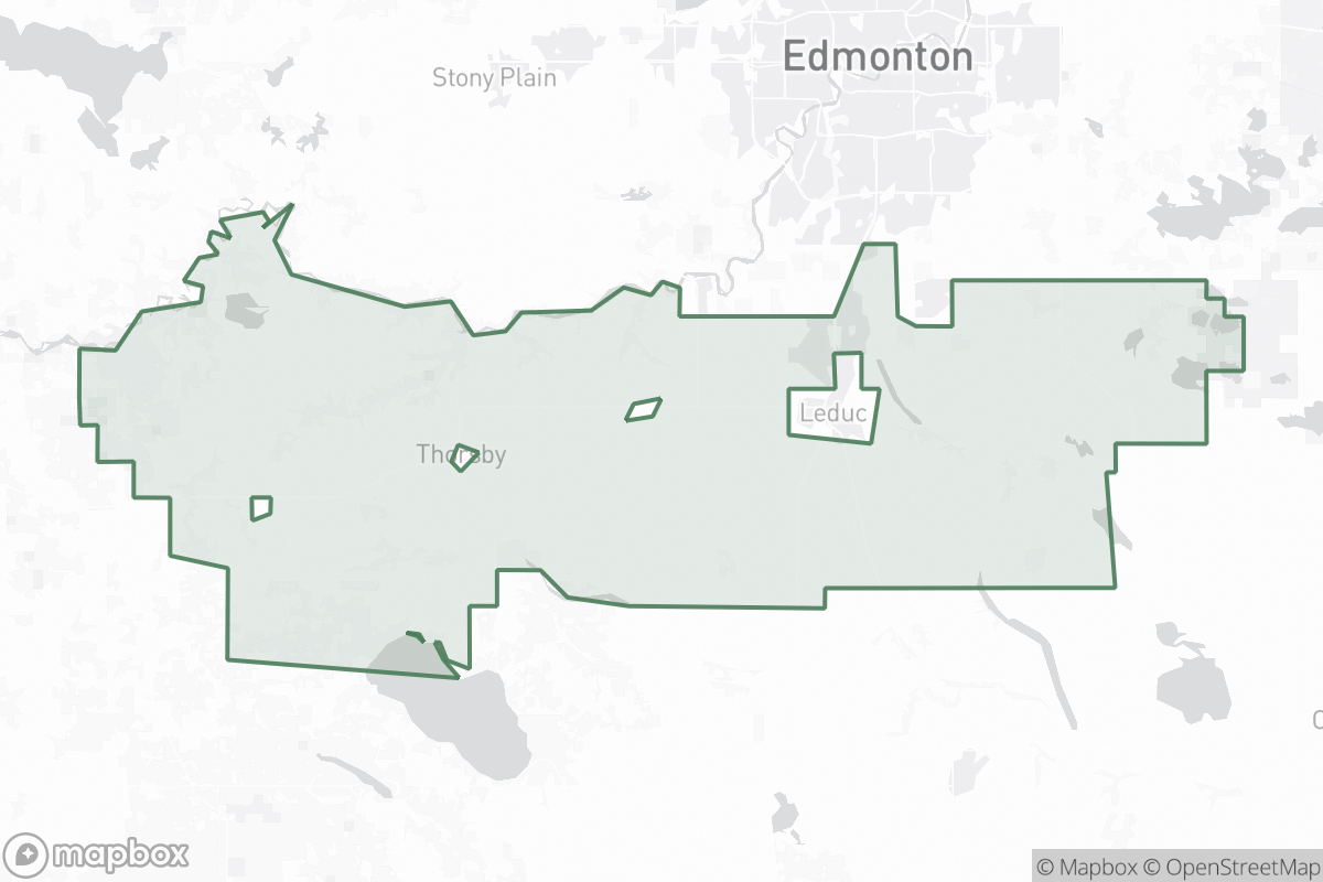 Map of Leduc County