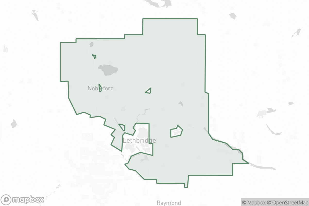 Map of Lethbridge County