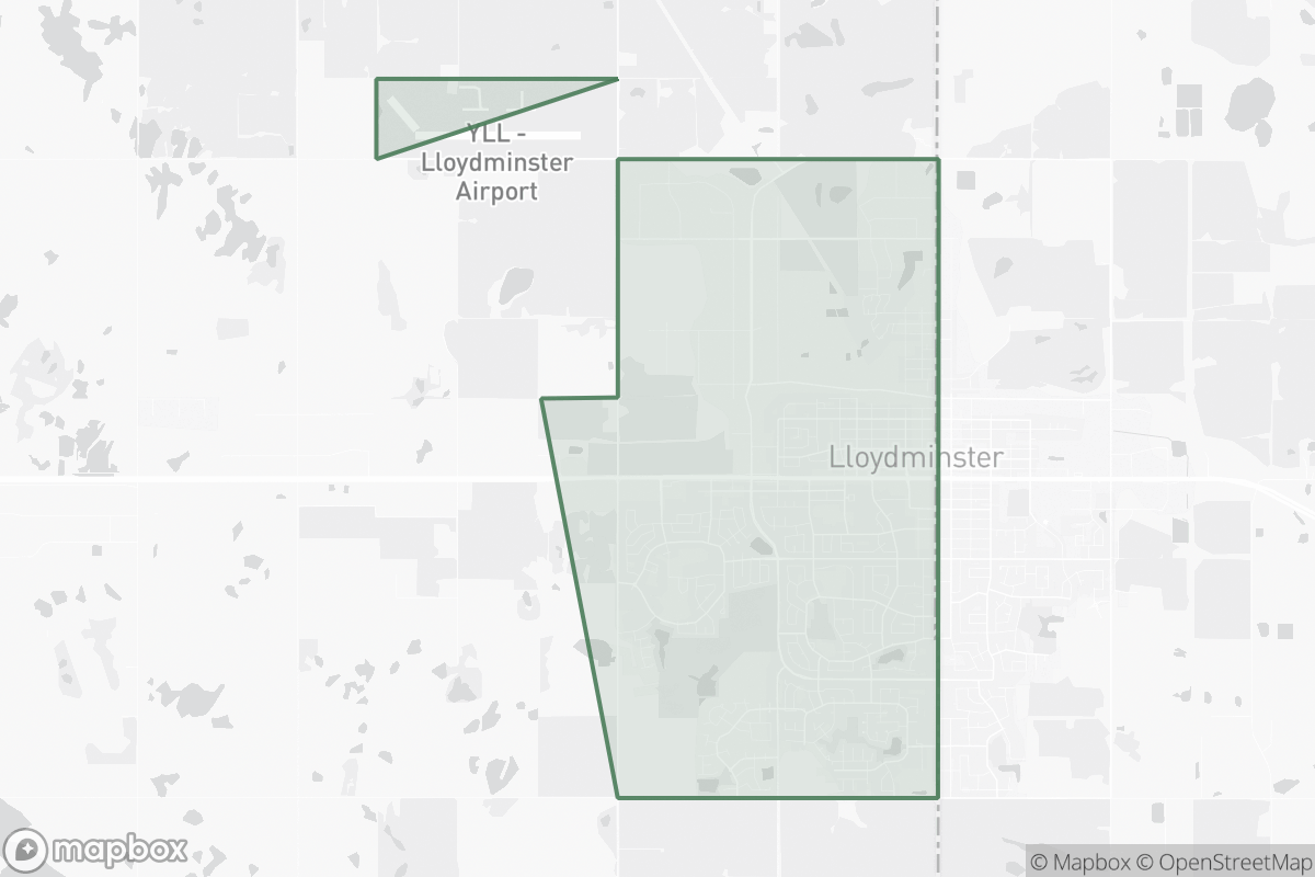 Map of Lloydminster (Part)