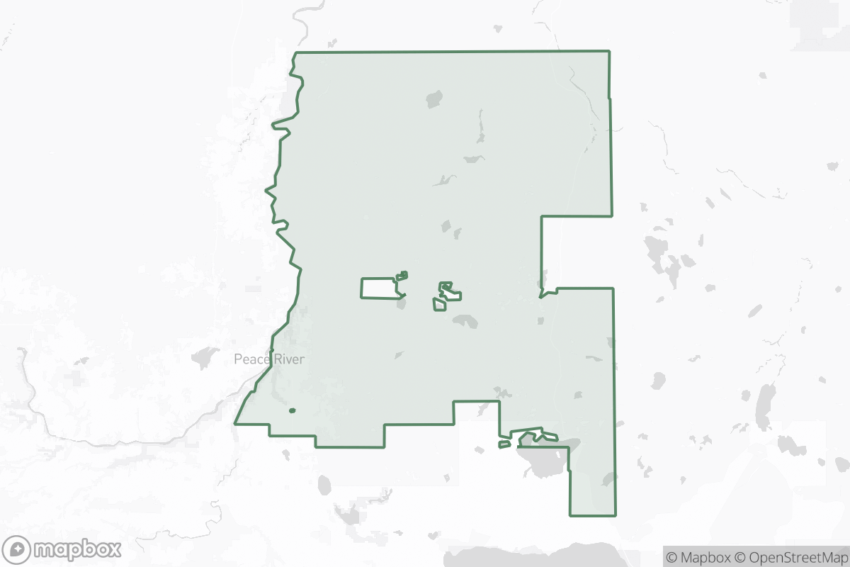 Map of Northern Sunrise County