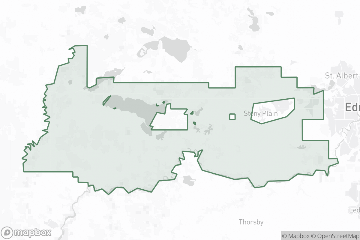 Map of Parkland County