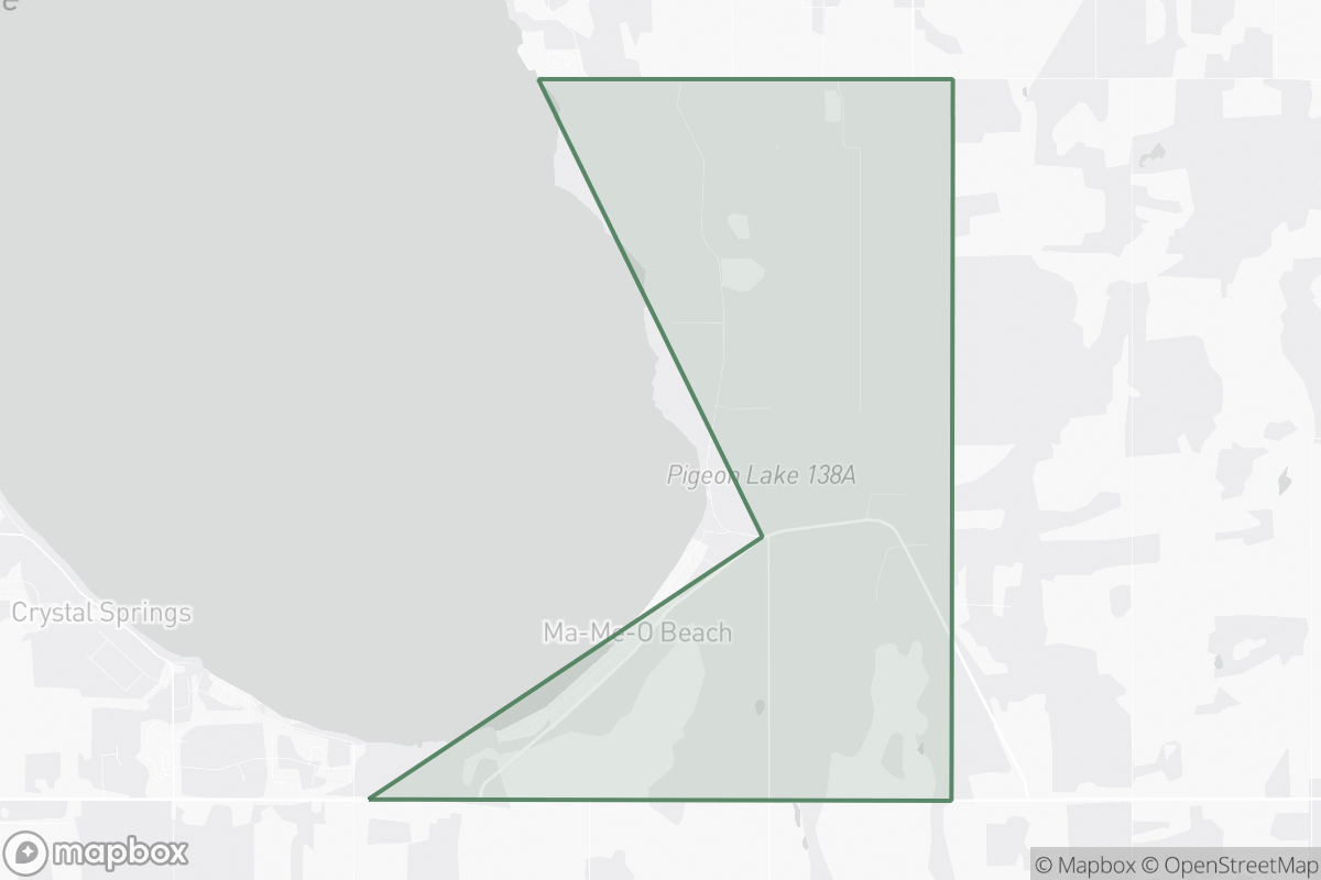 Map of Pigeon Lake 138A