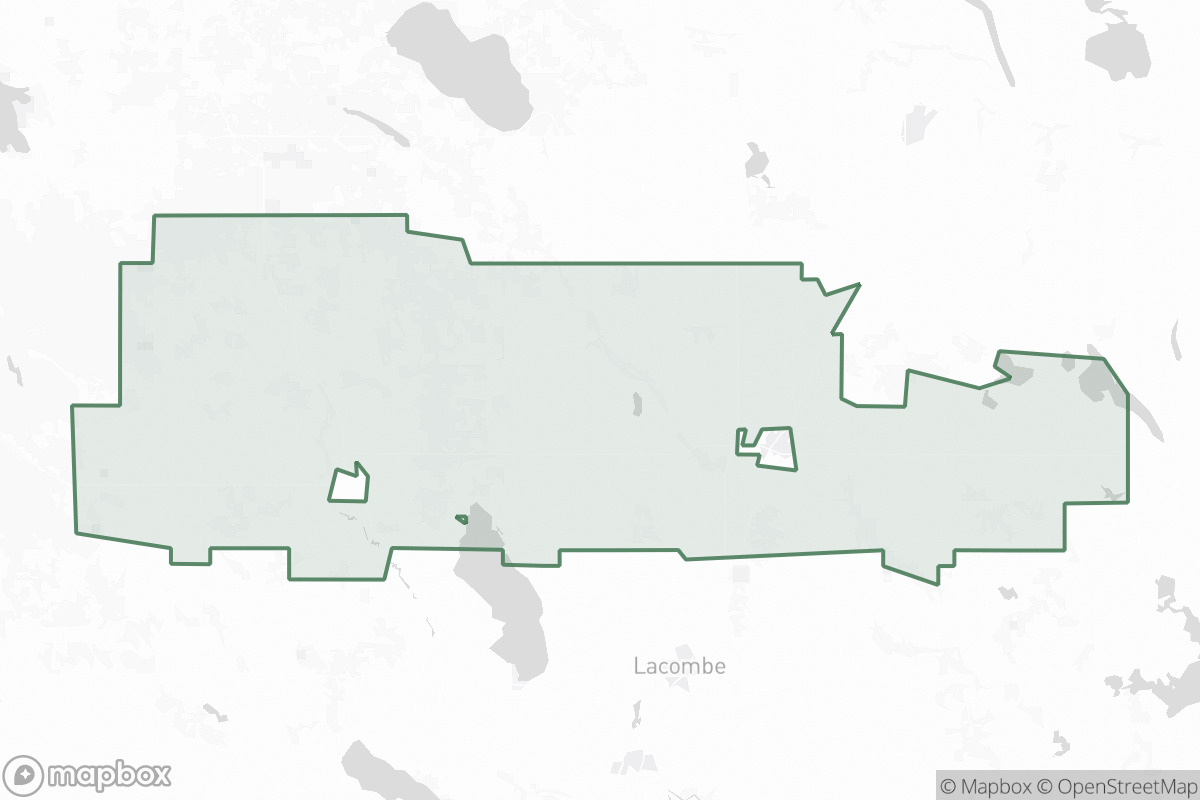 Map of Ponoka County
