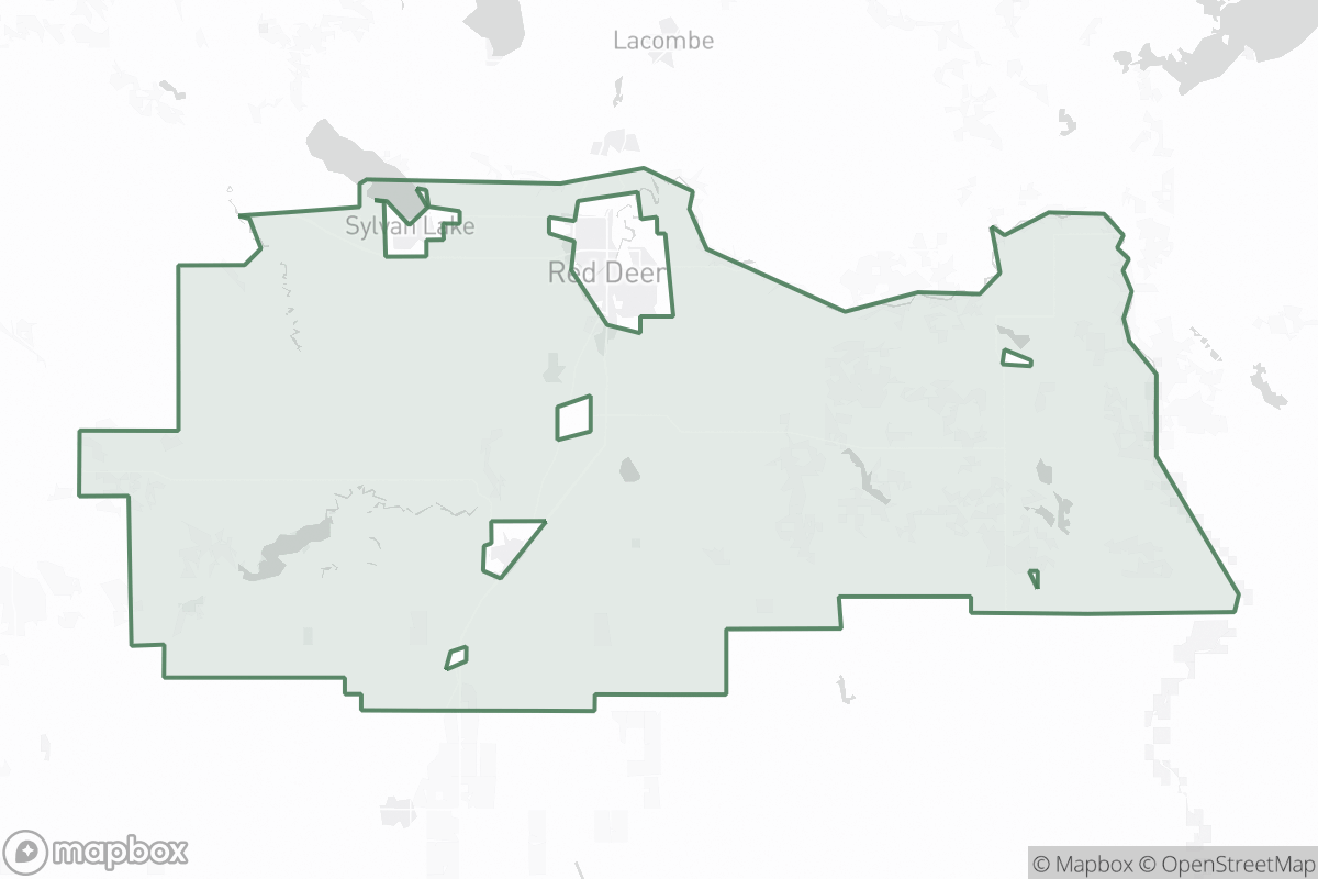 Map of Red Deer County