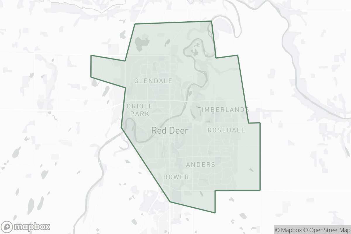 Map of Red Deer