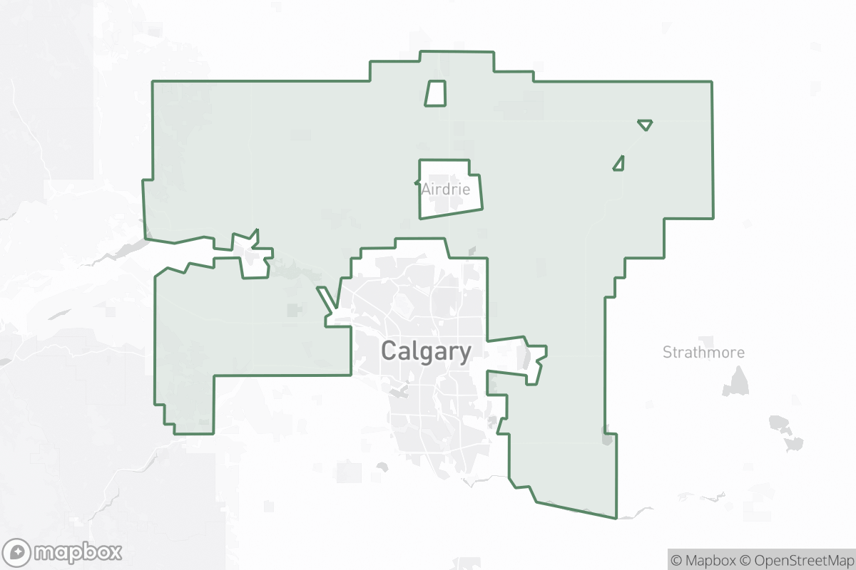 Map of Rocky View County