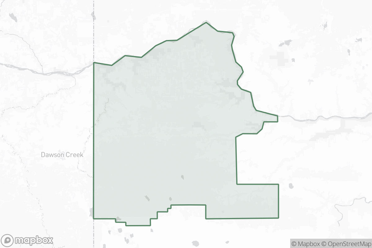 Map of Saddle Hills County