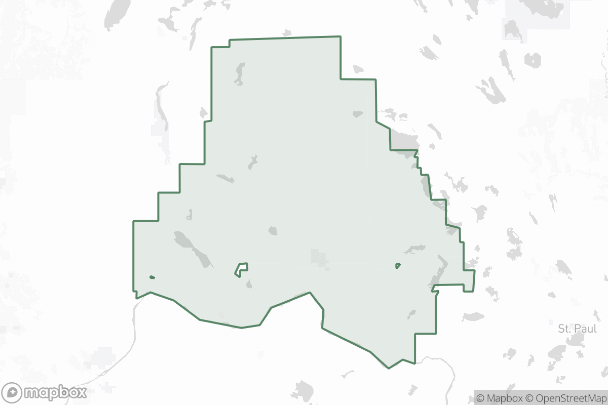 Map of Smoky Lake County