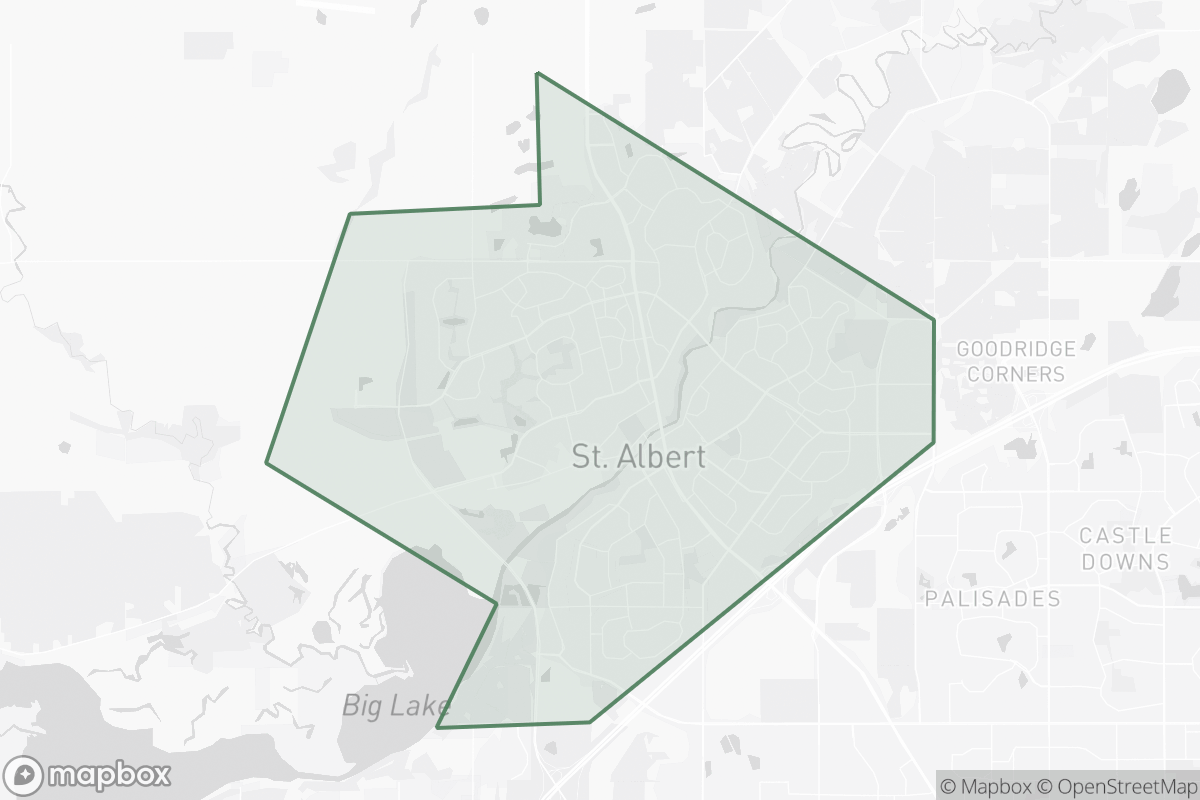 Map of St. Albert