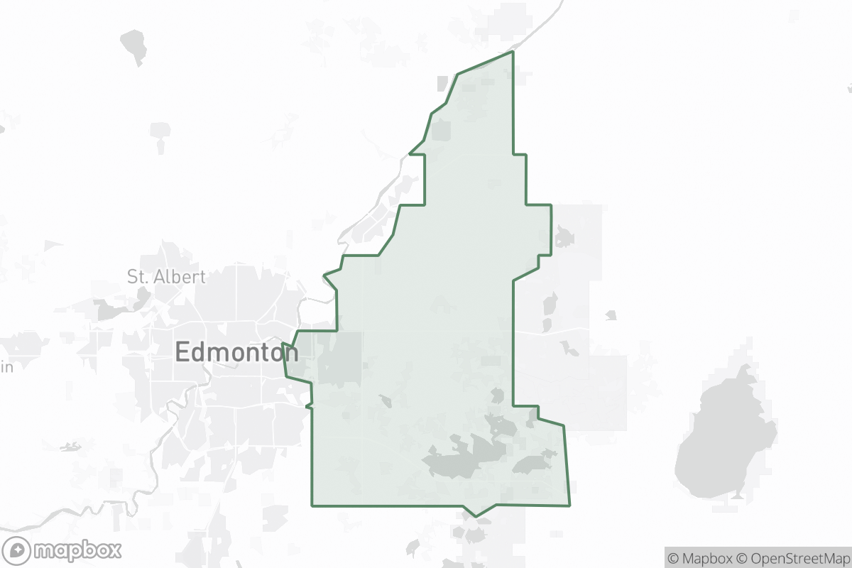 Map of Strathcona County