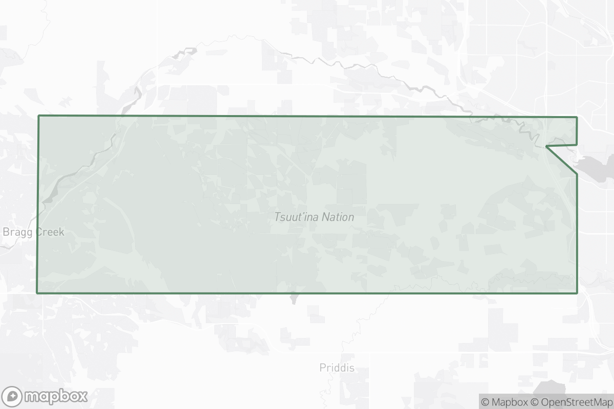 Map of Tsuu T'ina Nation 145