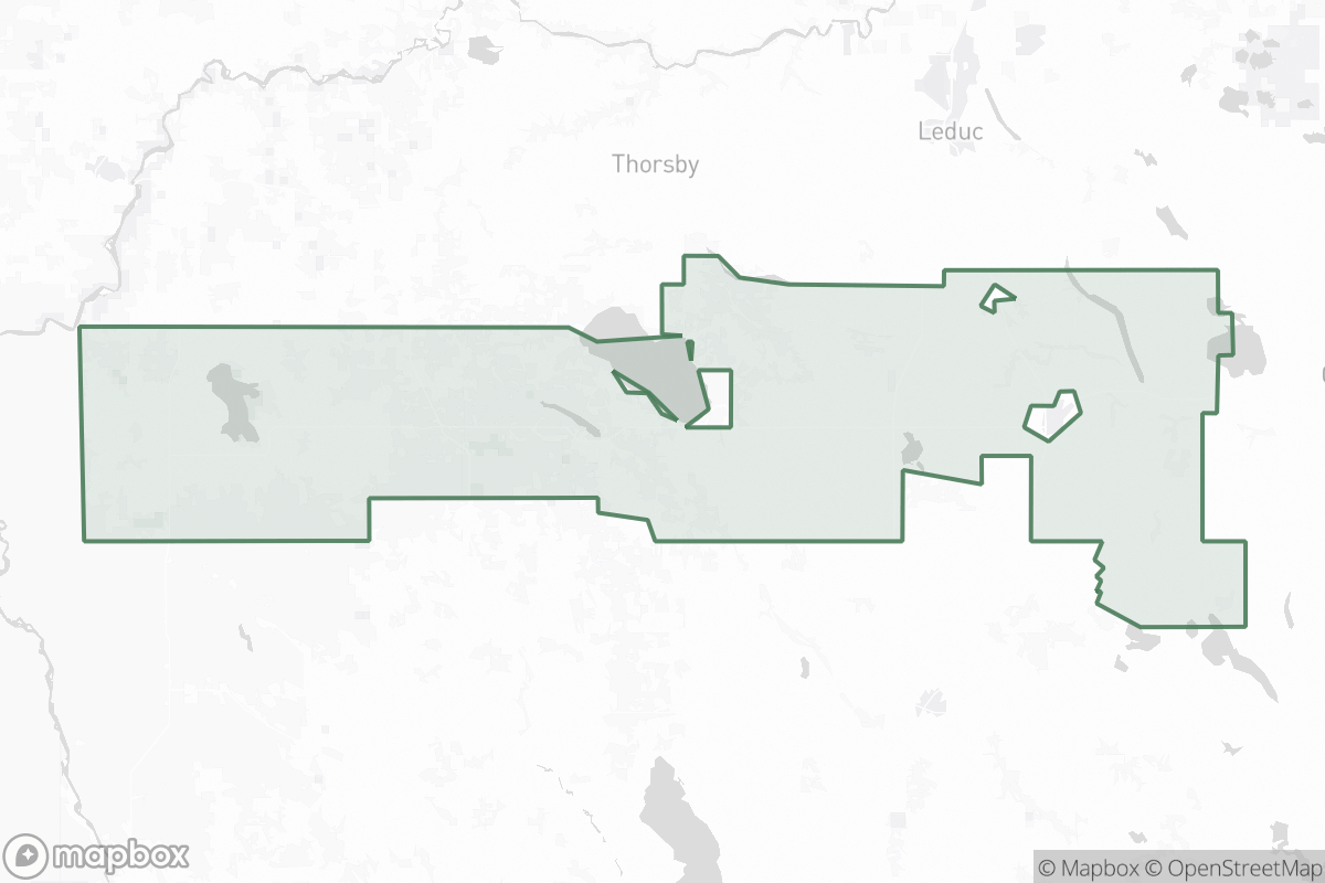 Map of Wetaskiwin County No. 10