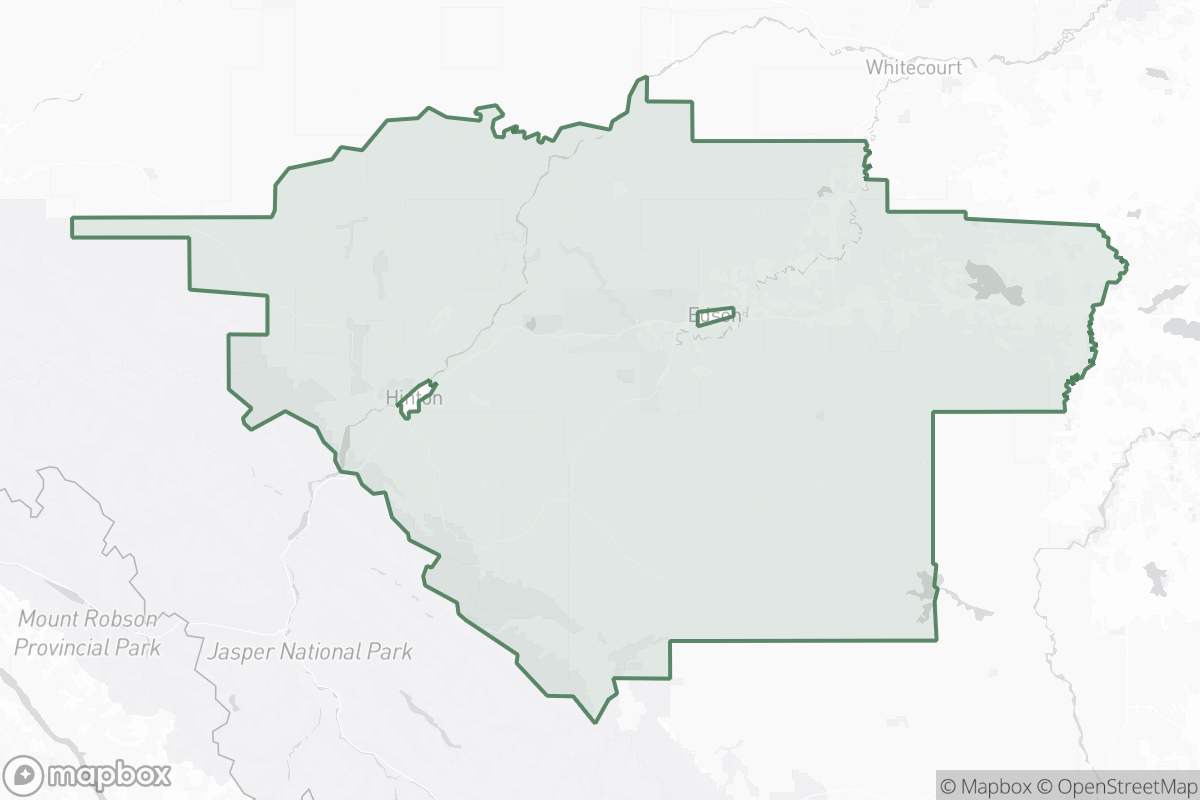 Map of Yellowhead County